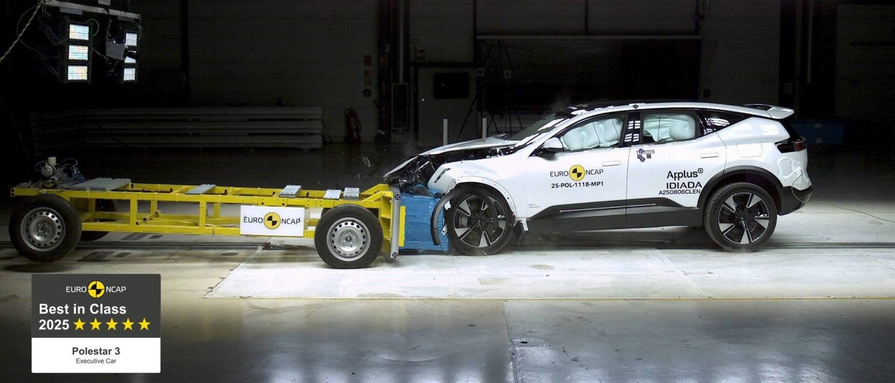 Polestar 3 击败对手勇夺 2025 Euro NCAP 年度最佳行政车款