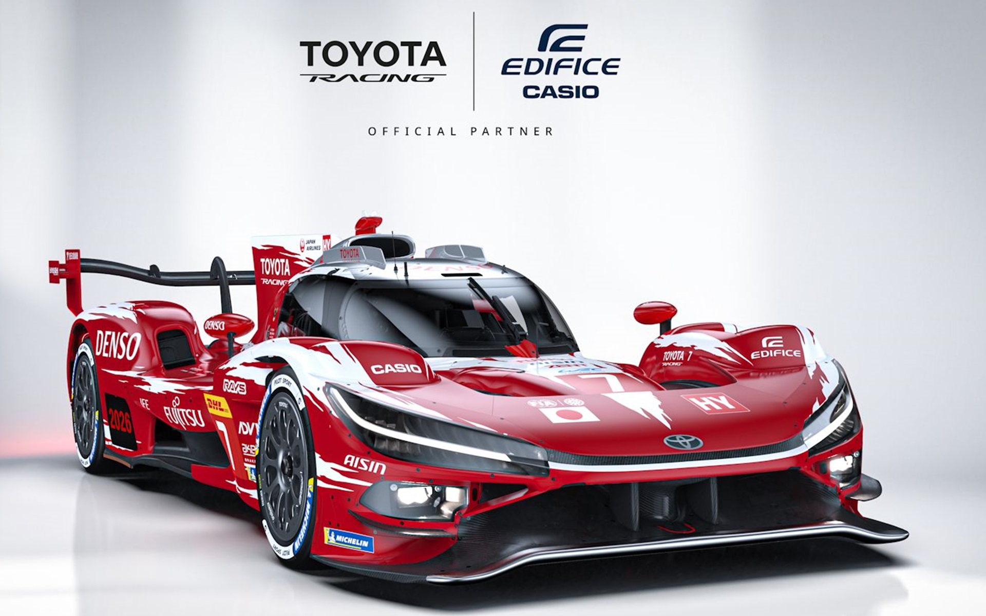 TOYOTA RACING 撼动联乘 Casio！EDIFICE 标誌植入 WEC 战车