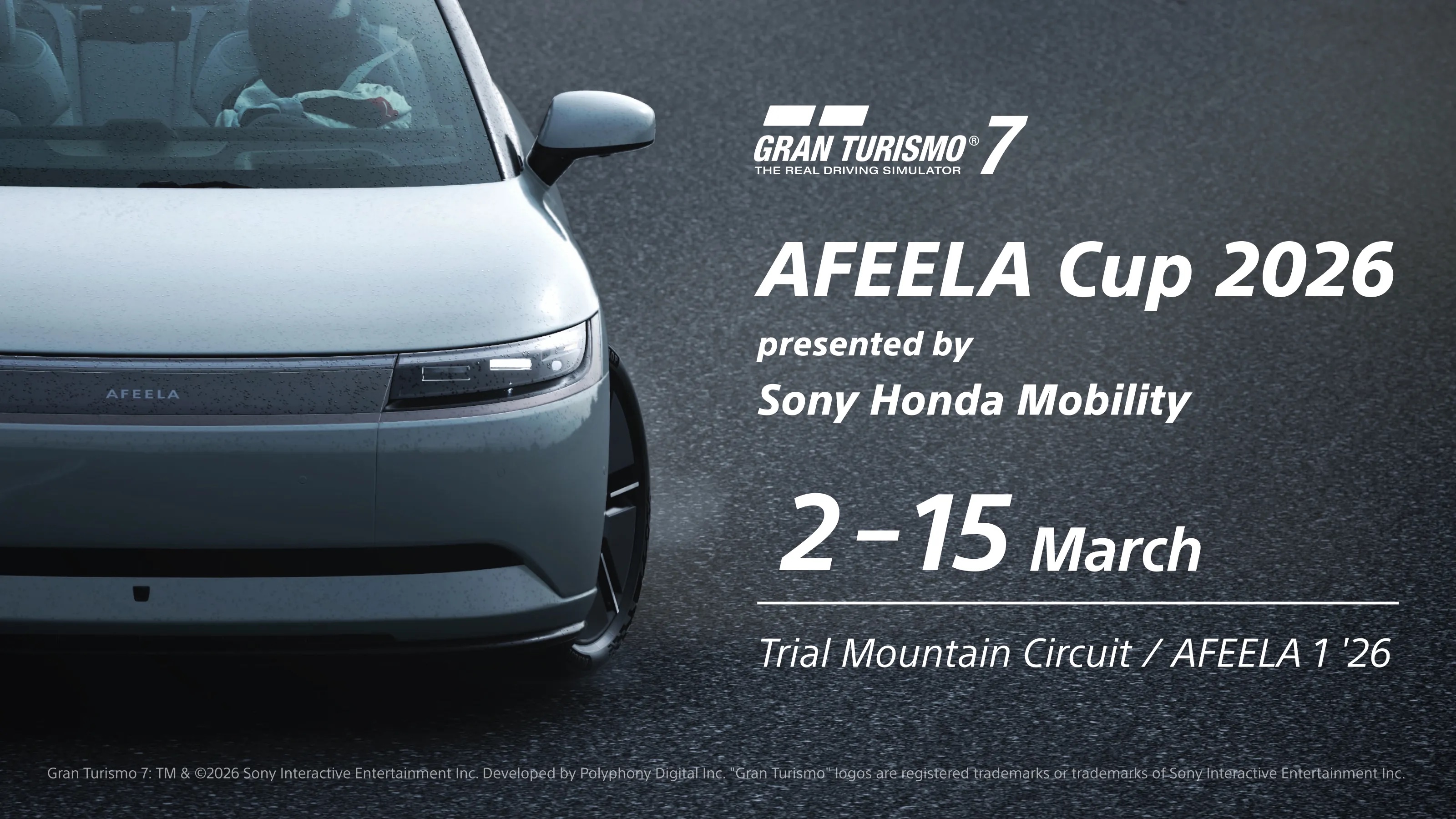 Sony Honda Mobility 发布 AFEELA Cup 2026 争霸战